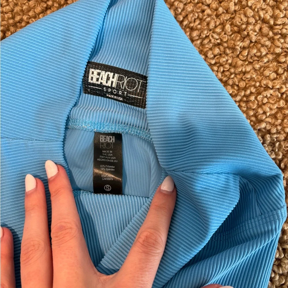 Beach Riot Light Blue Ribbed Active set - Picture 5 of 5